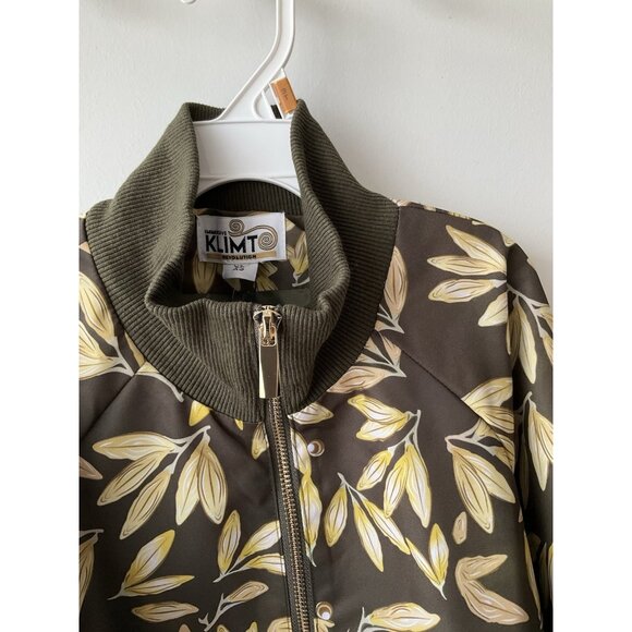 Immersive Klimt Gustav Klimt Leaves Painting Jacket Gift for Art Lover Bomber - Picture 6 of 10